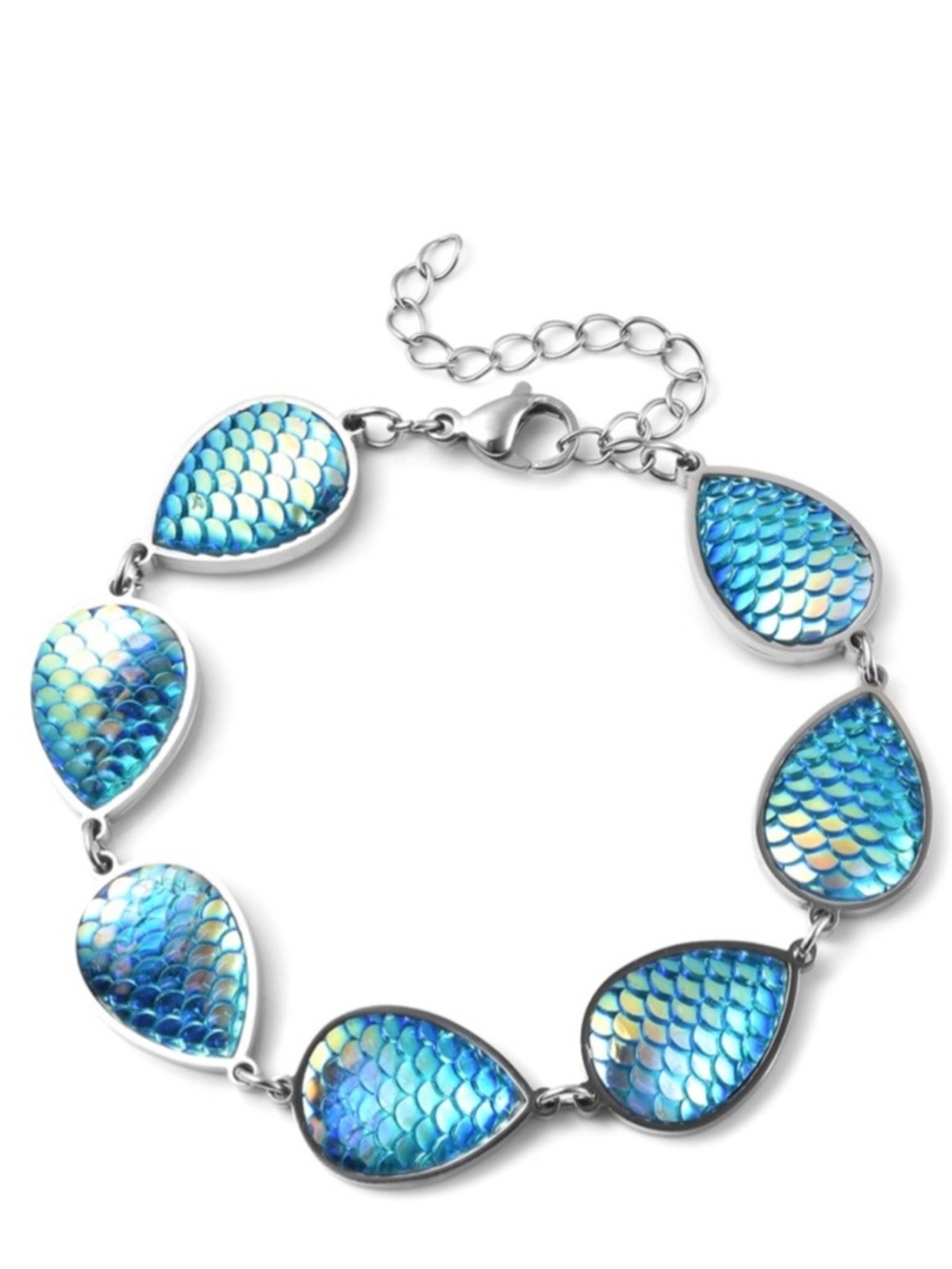 Blue Magic Resin Bracelet in Stainless Steel